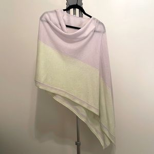 Asymmetrical cashmere throw